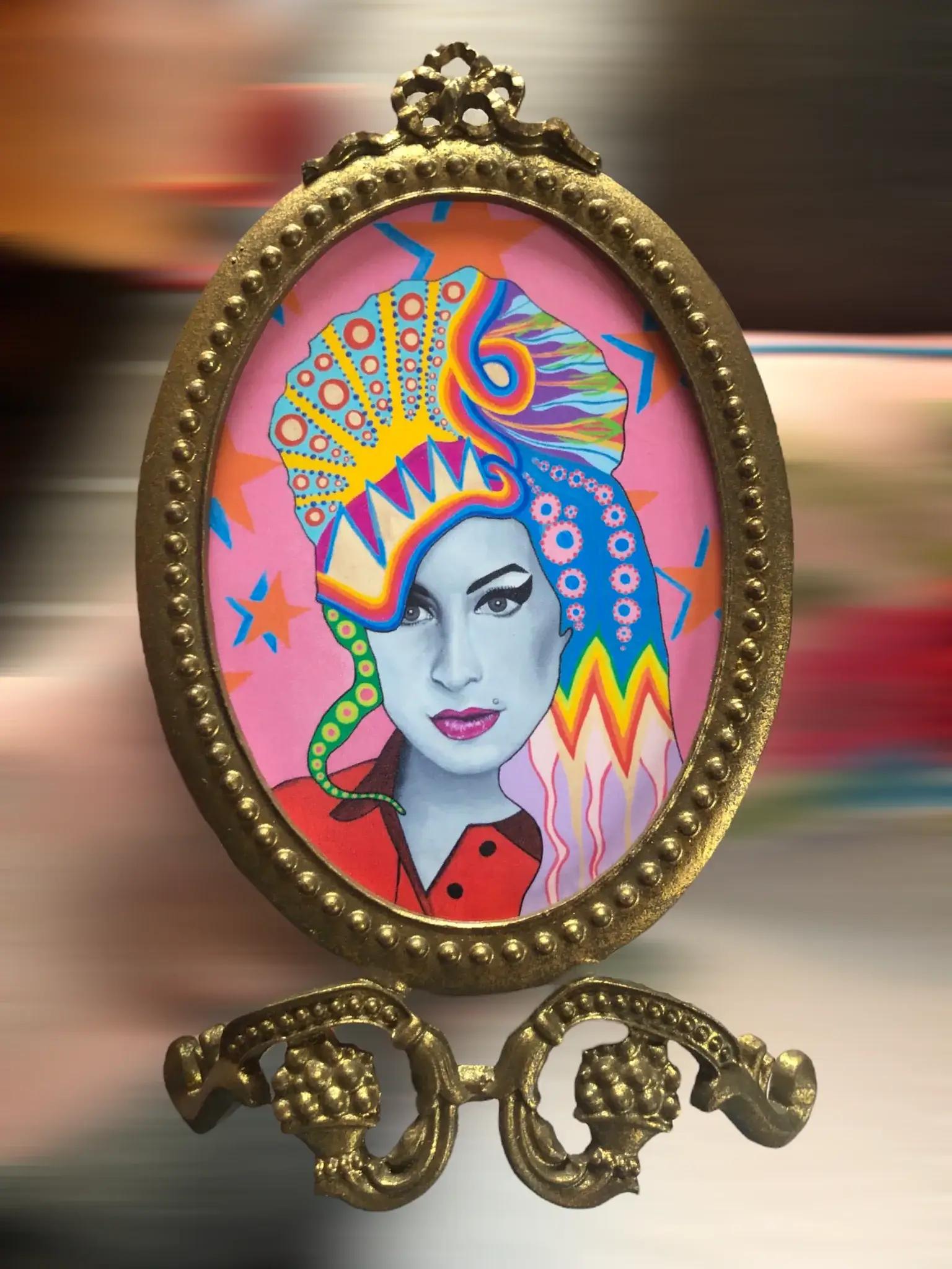 Somethingbadass – wholesale Picture frame – Baroque Oval Frame with Pop Art16