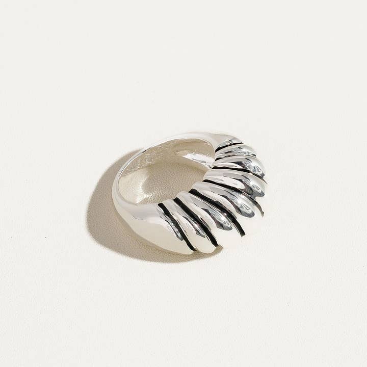 Silver Nalani 18K GoldContemporary Croissant Ring for wholesale on Faire