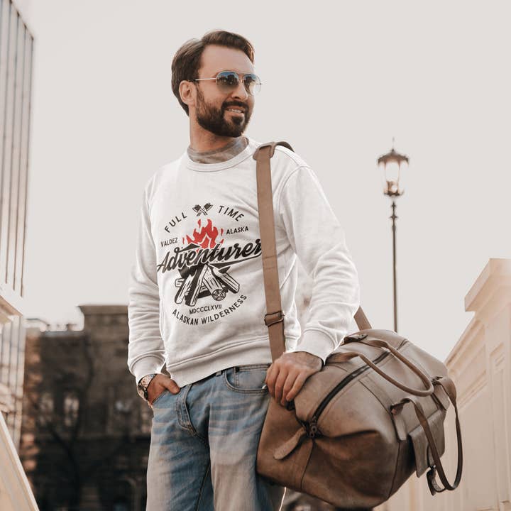 Adventurer Sweatshirt voor heren voor wholesale door Wombacart