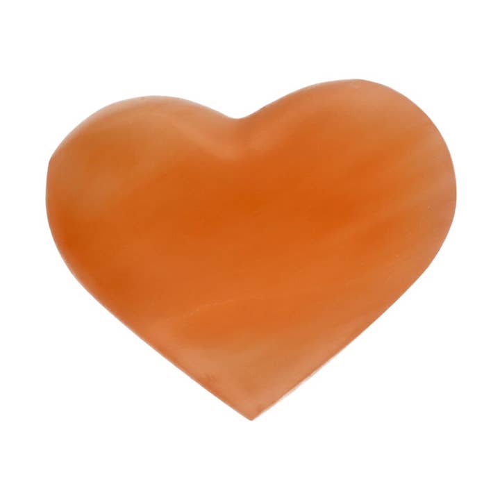 Stort orange selenithjärta för wholesale av Vives de la Cortada S.L