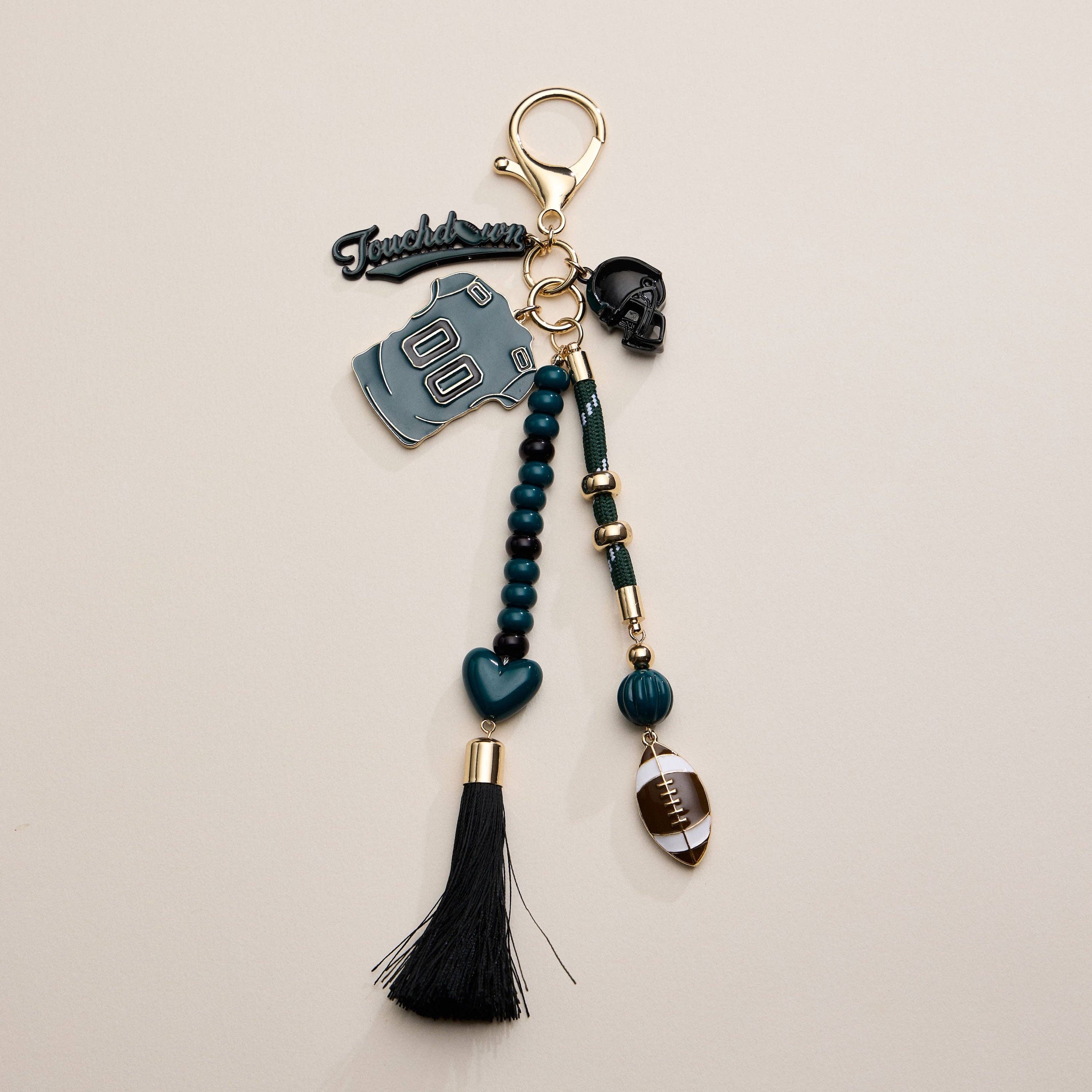 Lilla Haven - Wholesale Keychain - Women's - Gameday Football Keychain – Football Jersey, Helmet, Touchdown Charm & Tassel Bag Accessory18