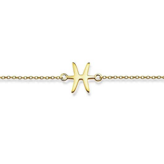 Zodiac Vissen Armband Verguld ZB003G Jwls4u voor wholesale door jwls4u