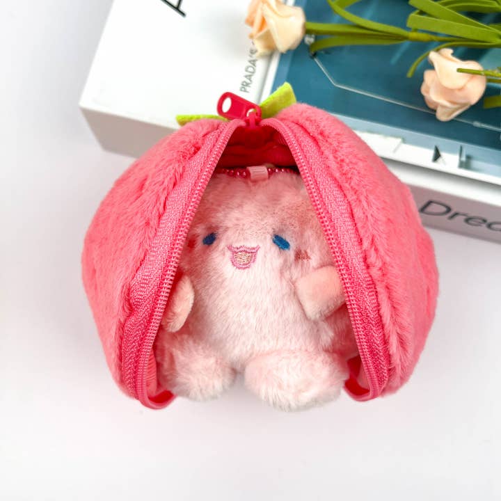 SoapElenGlen - Wholesale Keychain - Women's - Transforming Fruit Plush Doll Backpack Keychain Pendant