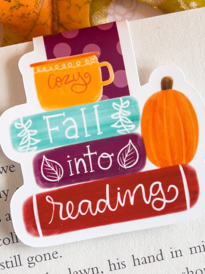 Marque-page magnétique Fall Into Reading pour la vente par Emily Cromwell Designs