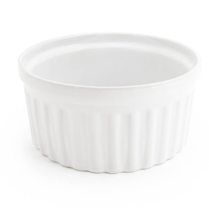 Fox Run souffléschaal, wit steengoed, 16 ons voor wholesale door Fox Run Brands