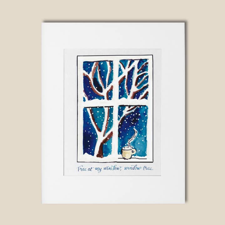 Literary Wall Art: Robert Frost Poem Matted 8 x 10 Art Print for wholesale by Mary Kunz Goldman