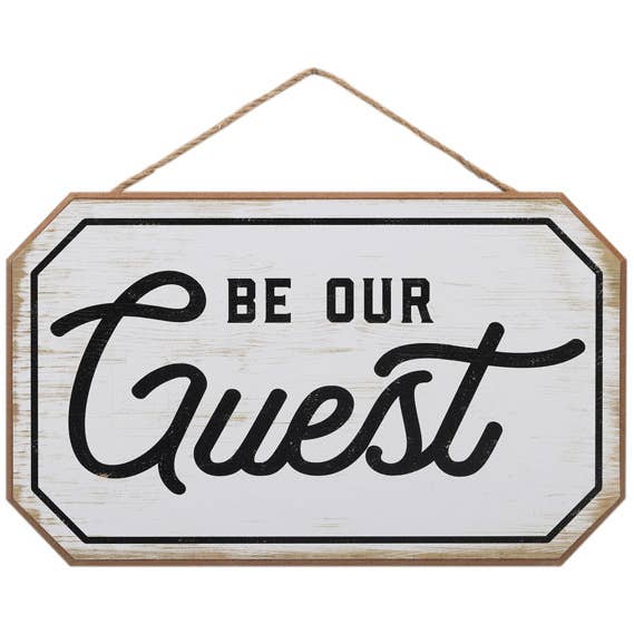 SOYEZ NOTRE INVITÉ BOIS SUSPENDU pour la vente par Open Road Brands, LLC