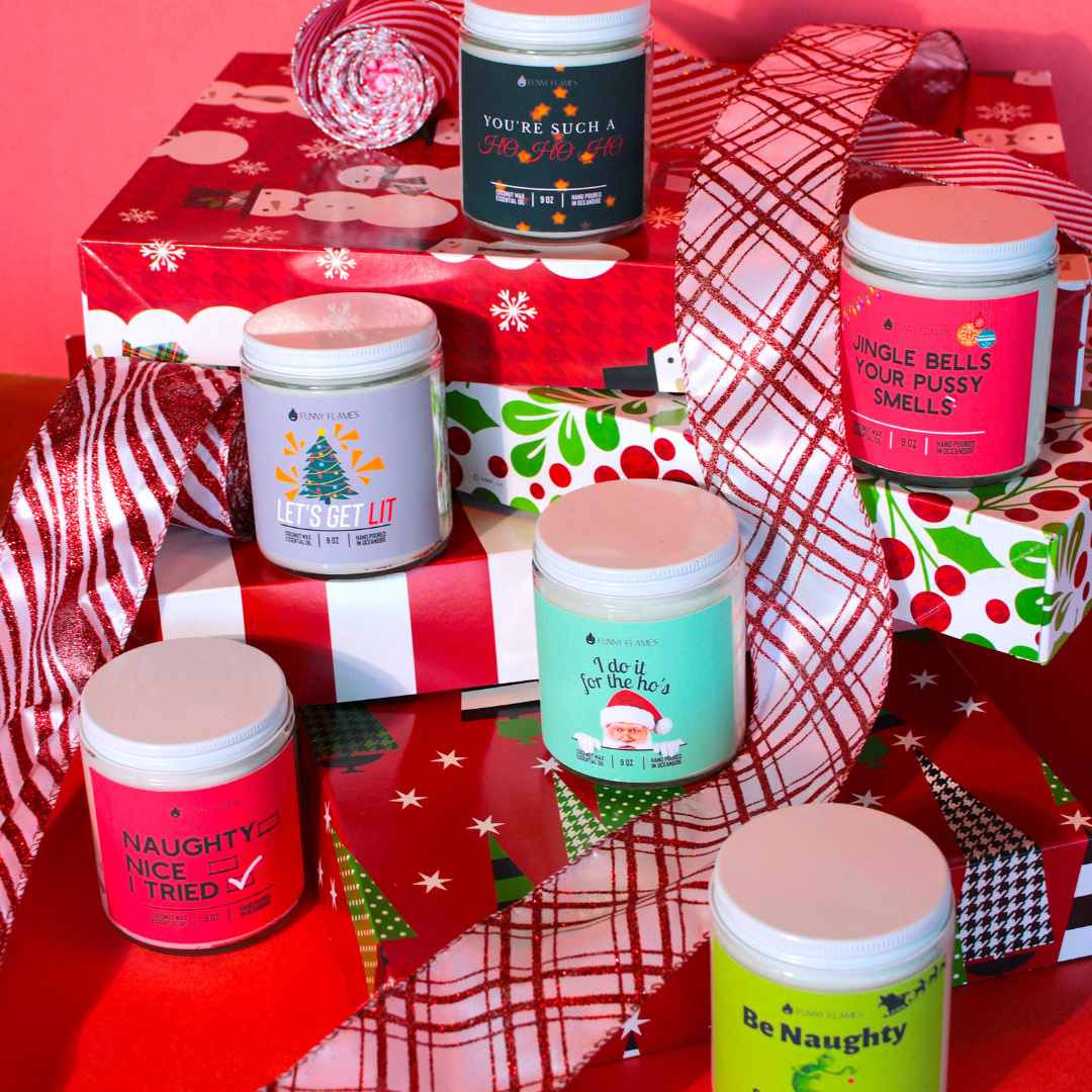 Funny Flames Candle Co - Les Creme - Wholesale Jar/Filled Candle - Holiday 2025 Best Sellers Collection 9oz Candles44
