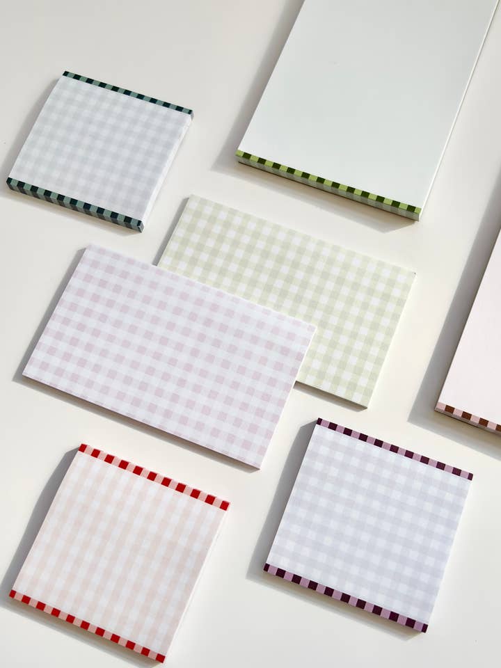Gingham Sticky Notes for wholesale by coux coux creative