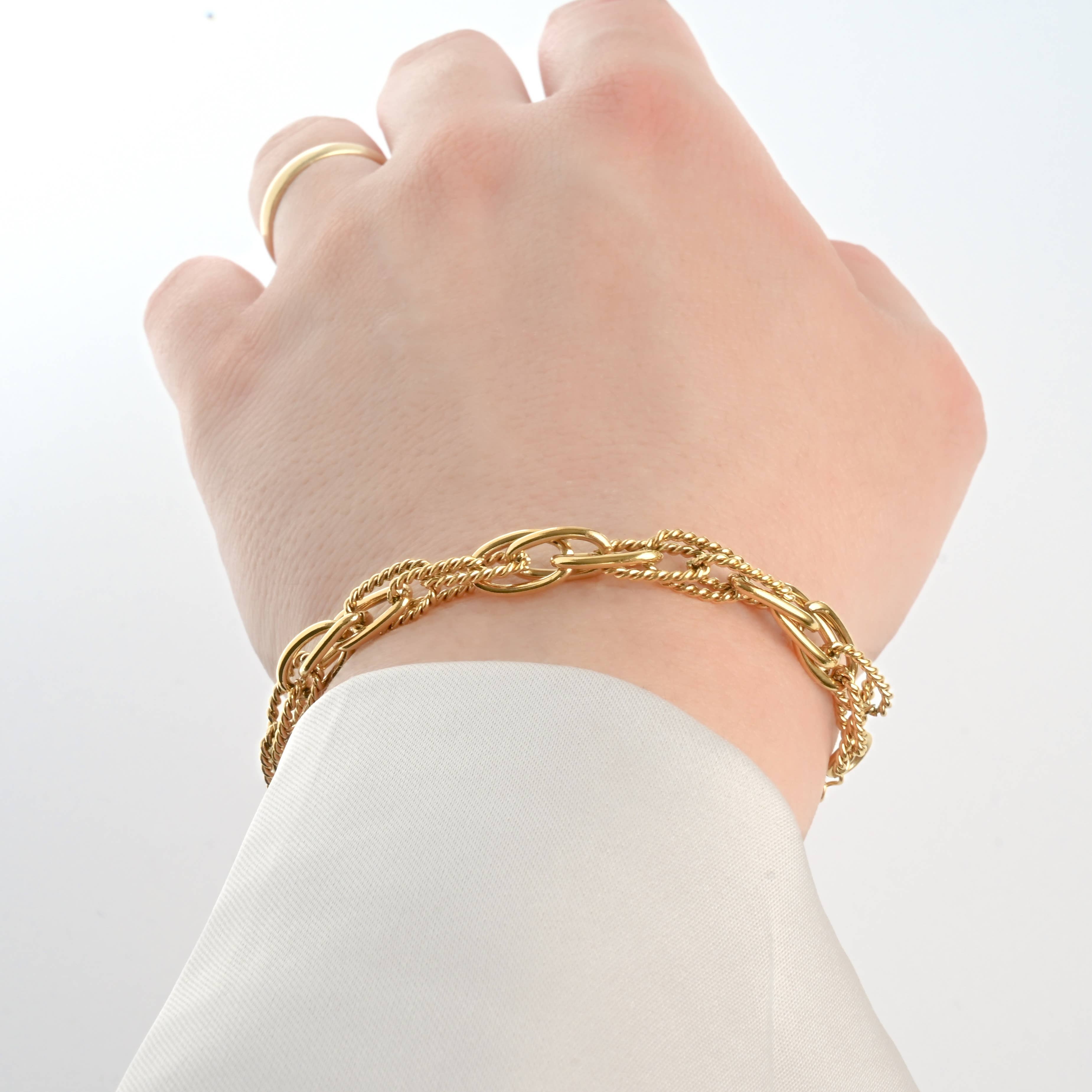 Blueyejewelry - Wholesale Link & Chain Necklace - Dual Chain Necklace - Twist Link Chain Necklace Bracelet Set6