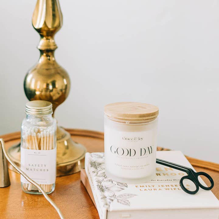 Good Day Candle | 8 ounce for wholesale by Grace and Joy Company