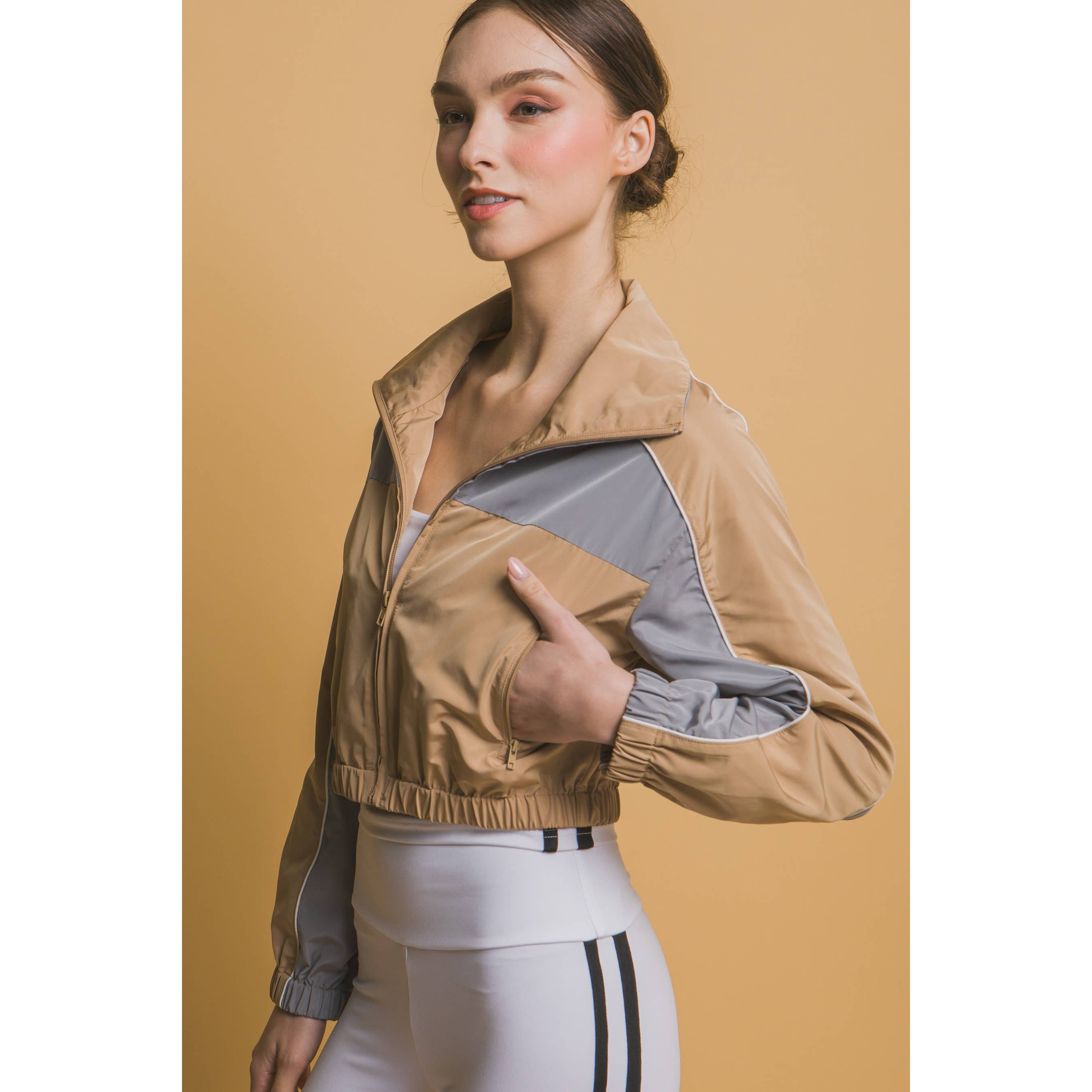 Paperdoll - Wholesale Jacket - Women's - Cropped Windbreaker Jacket6