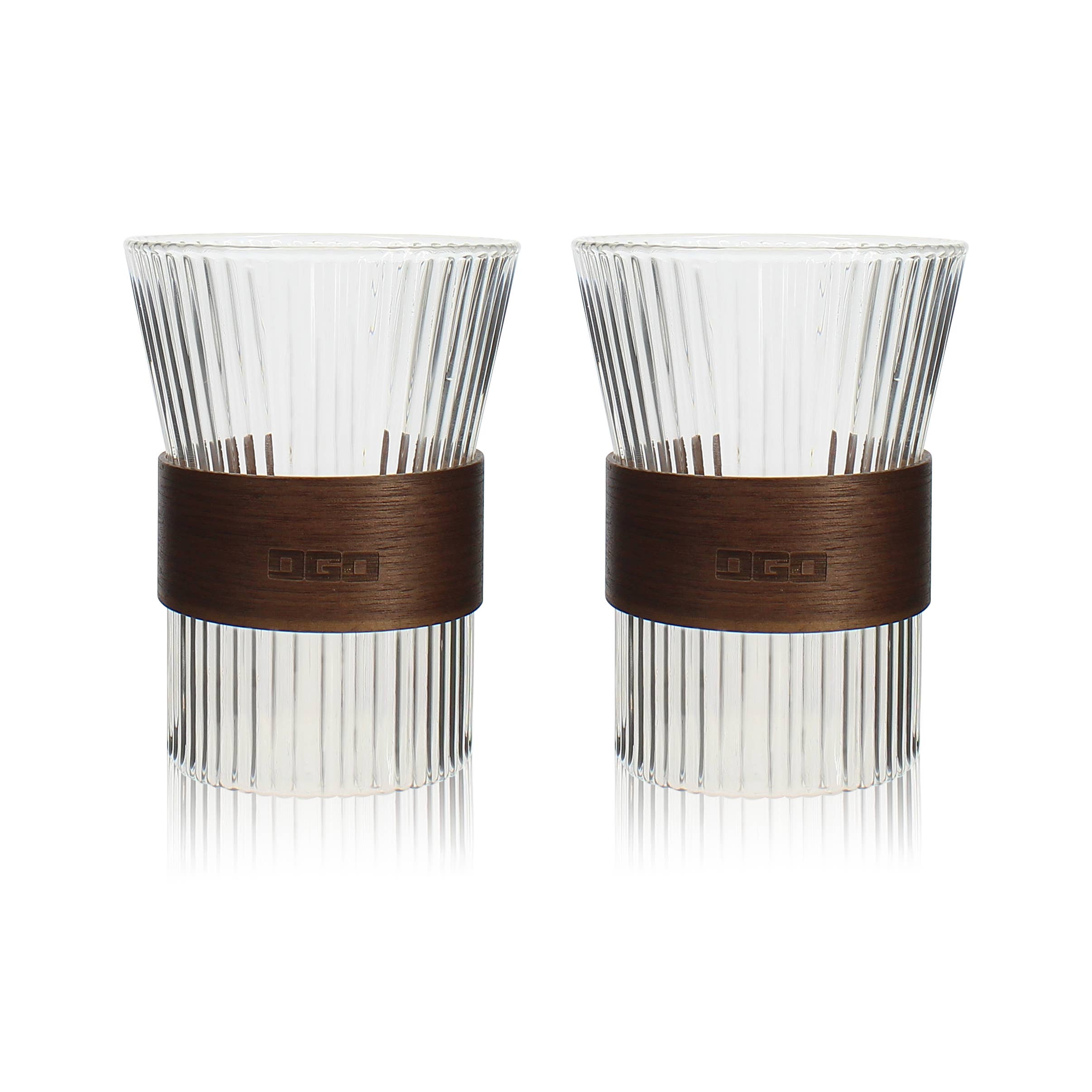 Ogo living - Wholesale Coffee/Tea Cup - Set of 2 Karl 250ml clear borosilicate glass cups0