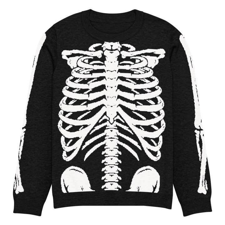Goth Cloth Co. - Wholesale Graphic sweatshirt – Unisex - Skeleton Squad Knit Crew Neck Sweater2