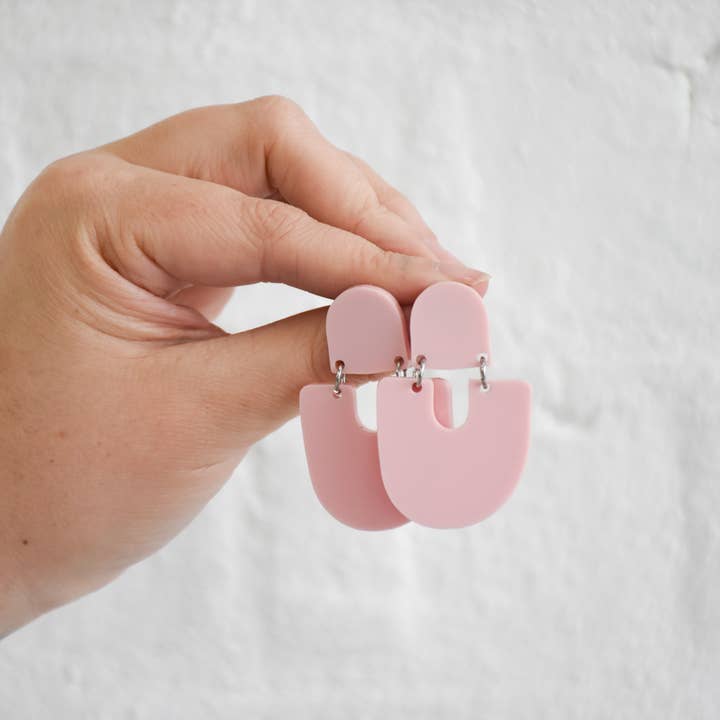 Pink Nade - Wholesale Dangle earrings - The 'Moops' Pink1