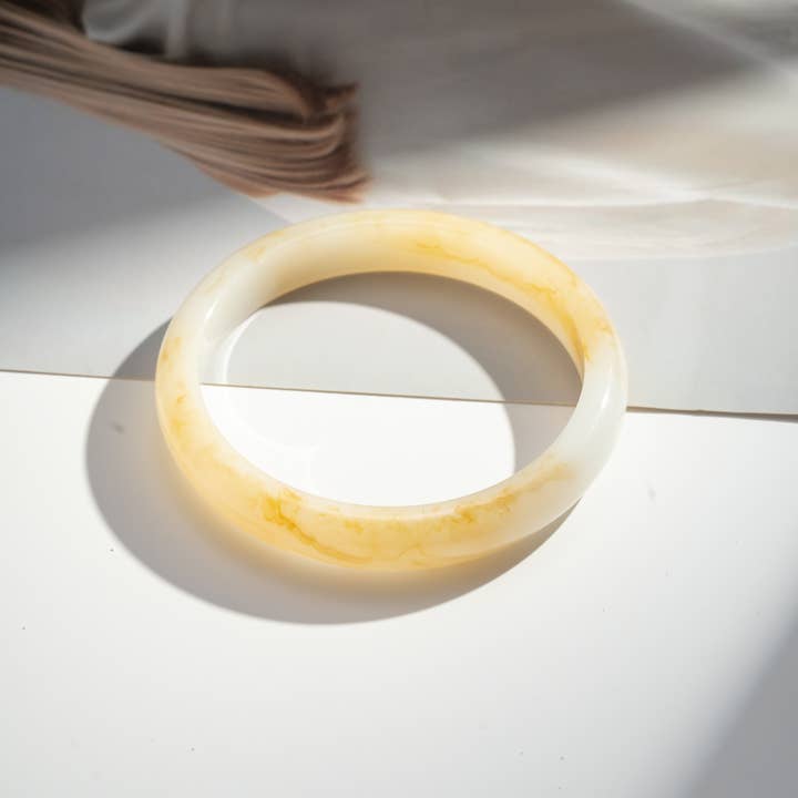 COSMOS - Wholesale Bangle Bracelet - Assorted resin bangle bracelets - Ecru burgundy green3