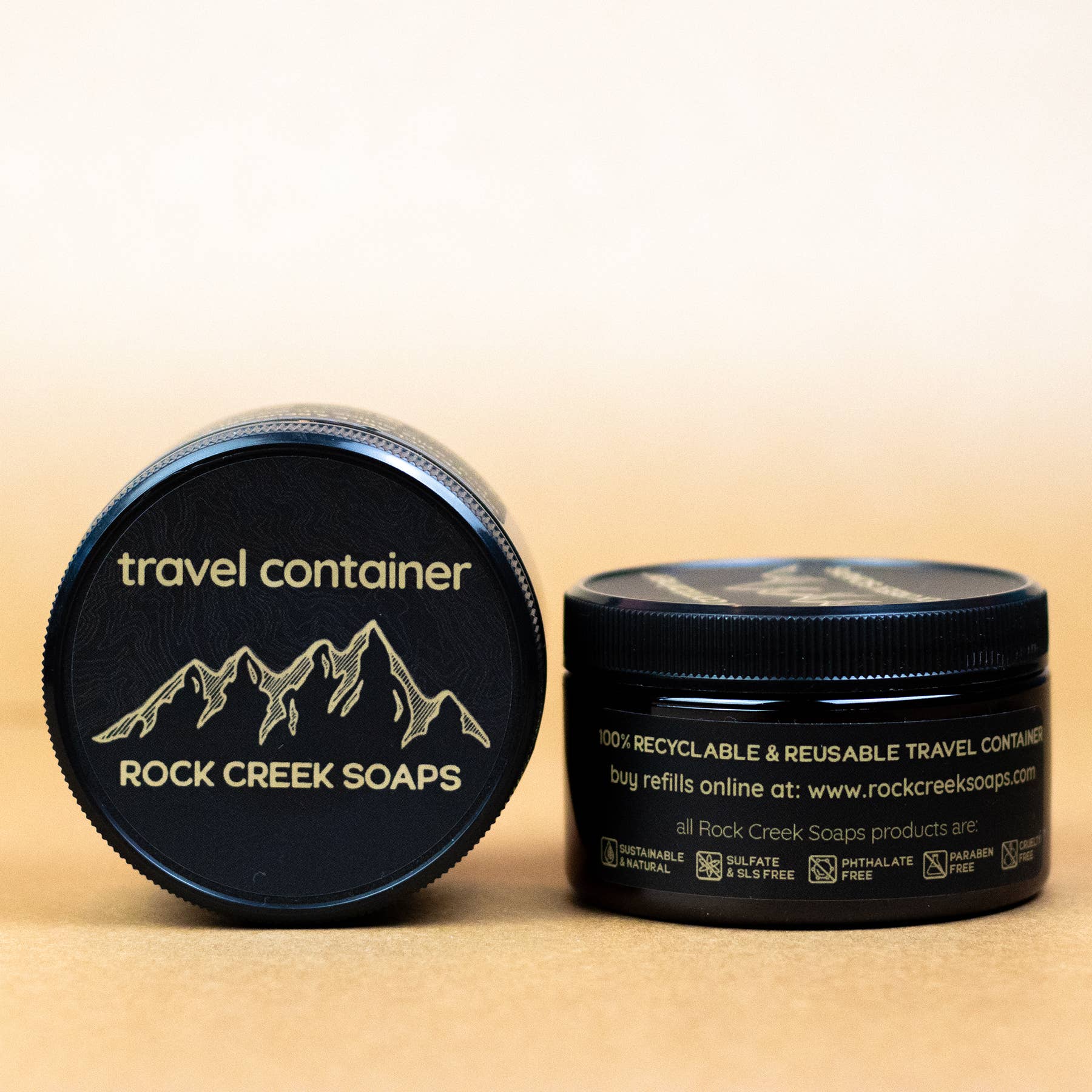 Rock Creek Soaps - Wholesale Travel Container - Travel / Refill Container0