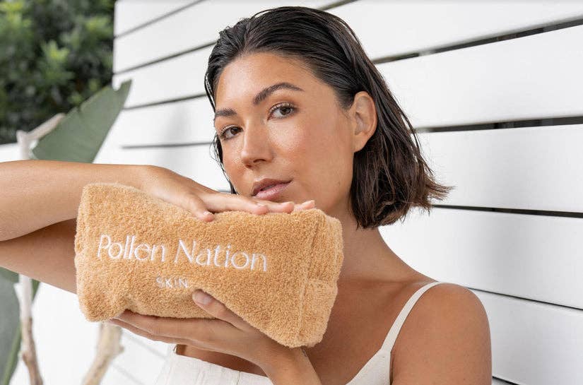 PollenNation Skin - Wholesale Makeup/Cosmetic Bag - Terry Towelling Bee-auty Bag1