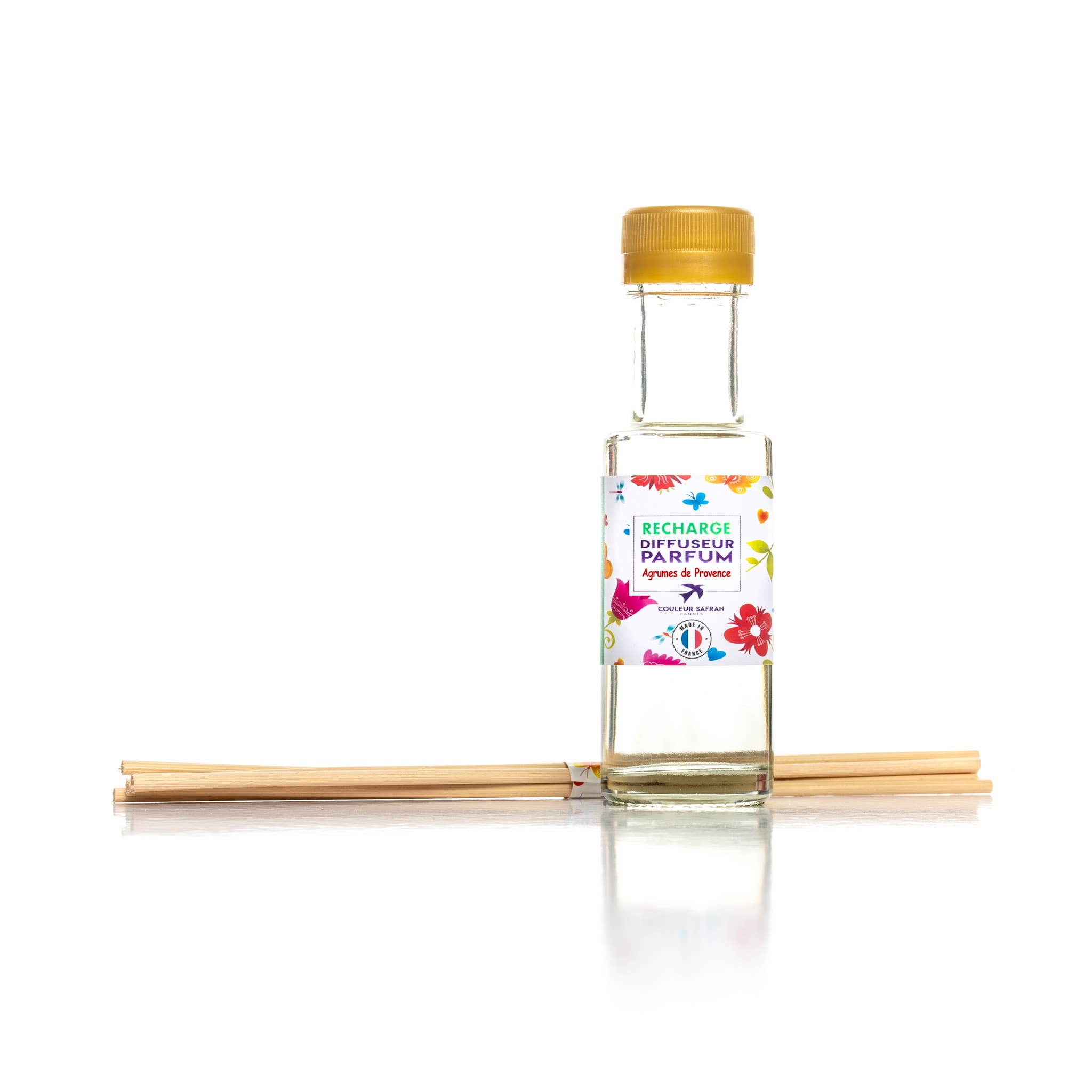 Couleur Safran Parfums - Vendita all'ingrosso Diffusori a lamella - Ricarica Profumo da 100 ml per Diffusore + 5 Bacchette di Rattan12