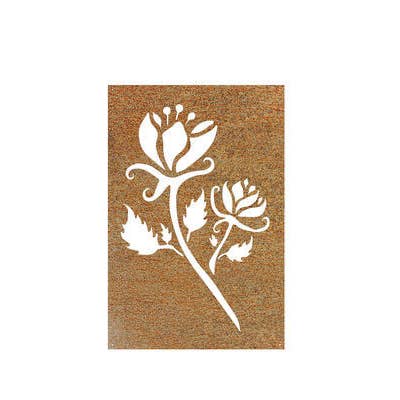 Mod Flower Metal Garden Wall Art Panel Two for wholesale by Overwrought