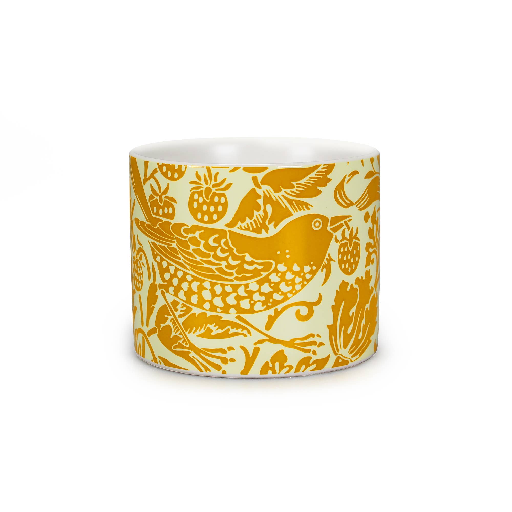 Half Moon Bay By Design - Wholesale Plant Pot - Ceramic Plant Pot William Morris Strawberry Thief Yellow1