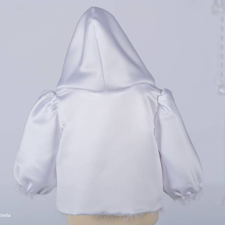 Bajabella – Großhandel Jacke – Baby – Babyjacke für Mädchen, Taufbolero, Kunstfell, Satin3