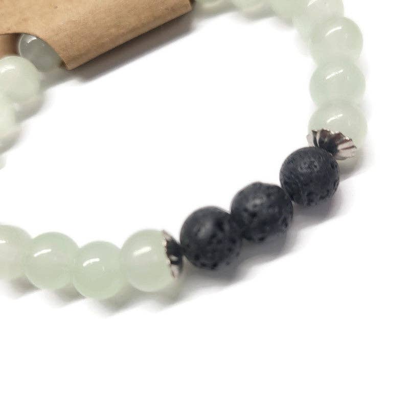 Kilted Suds - Vente Bracelets d'aromathérapie - Bracelet d'aromathérapie en pierre de lave avec perles de verre - Plusieurs couleurs12