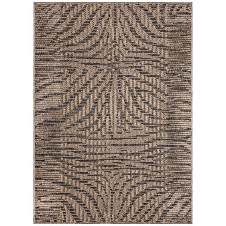 Monaco Zebra Indoor/Outdoor Area Rug Taupe for wholesale by Liora Manne