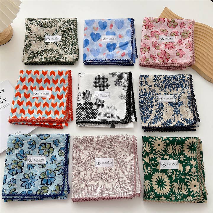 ACCITY - Wholesale Scarf - Women's - Cotton Linen Square Scarf for Women’s Neck Wrap_CWMS0672