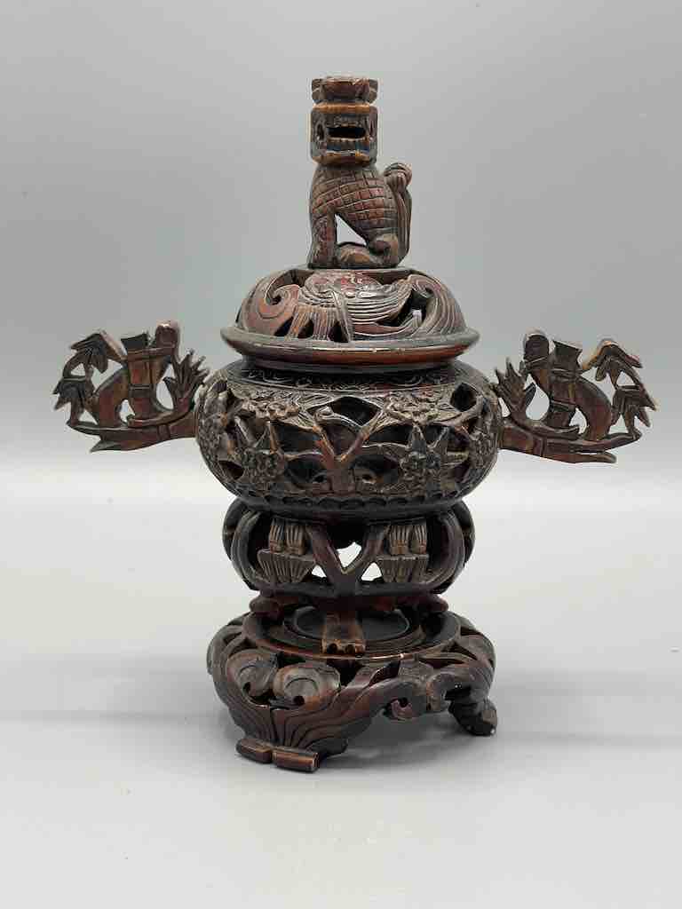 The Niger Bend – Großhandel Räucherstäbchenhalter – Weihrauchbrenner aus Speckstein mit Löwenkopf auf einem Ständer, Vietnam1