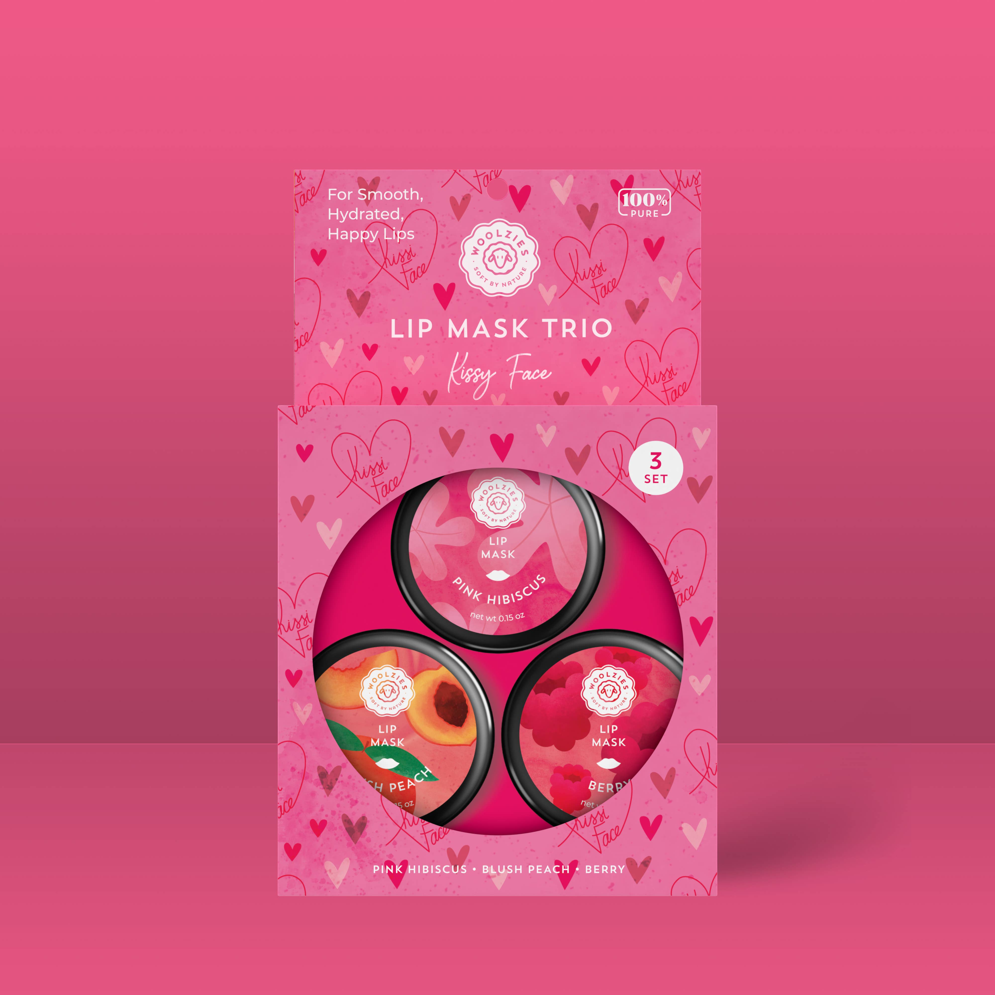 Woolzies – Engroshandel Læbemaske – Kissy Face Lip Mask Trio
