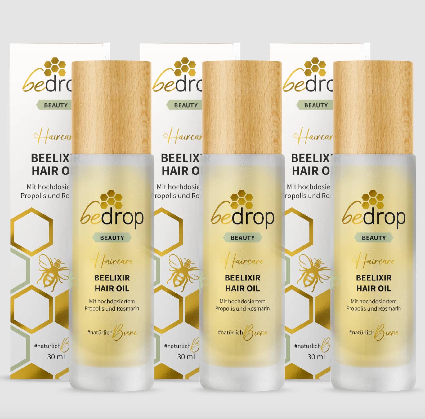 bedrop - Wholesale Hair Oil - Benefit set: 3x BEELIXIR HAIR OIL/hair oil with manuka honey,