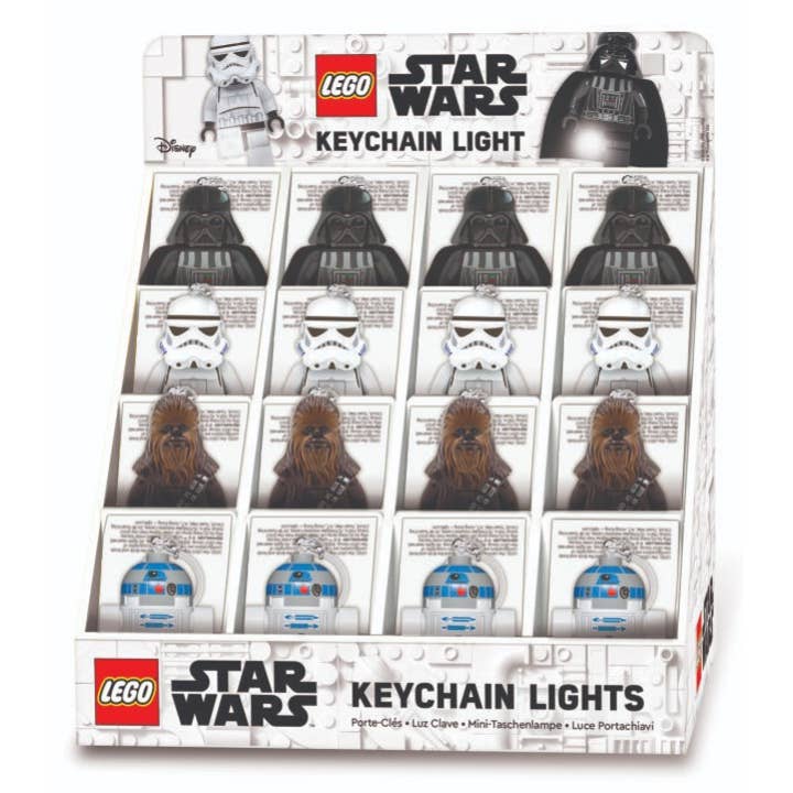 LEGO Star Wars Classic Asst. LED Keychain 16ct Merchandiser for wholesale by Santoki LEGO Lights