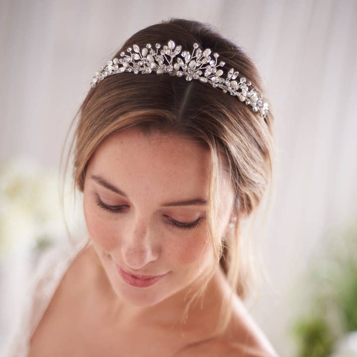Dareth Colburn Designs - Vente Diadème – femme - Diadème en perles et cristaux d'Aspen0