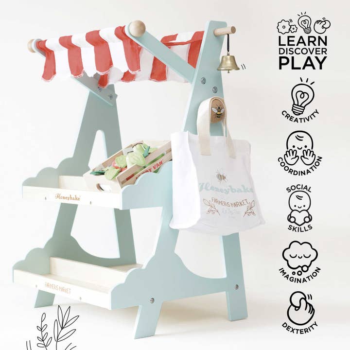 Le Toy Van, Inc. - Wholesale Wood Toy - Kids - Wooden Market Stall & Fruit Play Food Crate