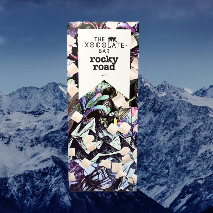 Vegan Rocky Road Bar - Organic Fair Trade Dark Chocolate for wholesale by The Xocolate Bar