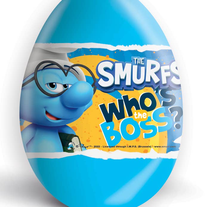 Candycat - Wholesale Chocolate Covered Sweets - Zaini - Ovo Chocolate Surprise - Smurfs - 24x20g1