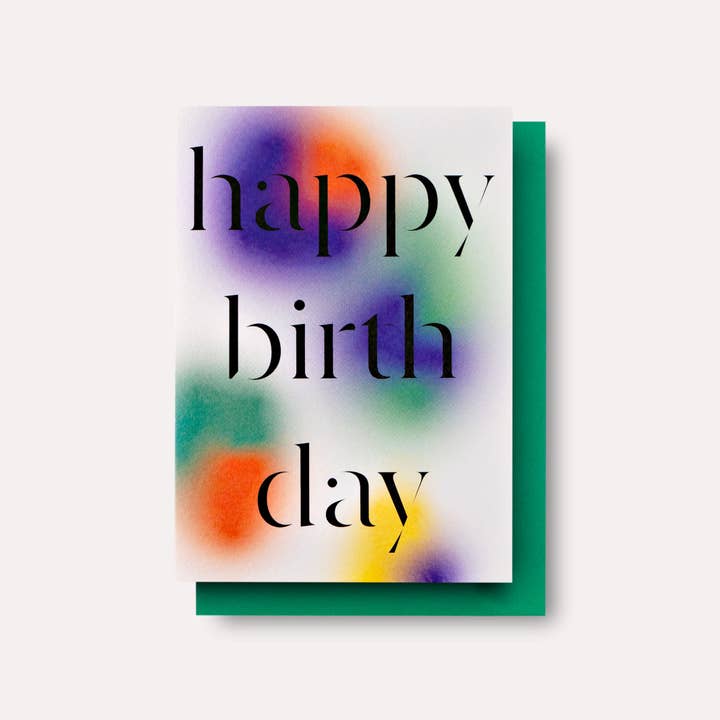 Gradient Birthday Card for wholesale by The Completist (No duties on USA orders!)