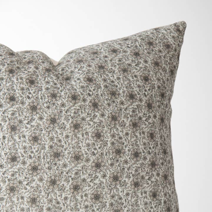 Tajik Home LLC - Wholesale Throw Pillow Cover - Penelope Vintage Petite Floral Pillow Cover - Oyster