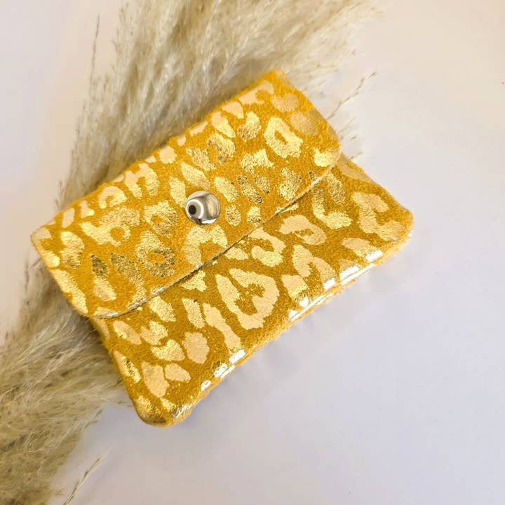 Mini pung leopard okker for engroshandel hos Ibiza Boutique