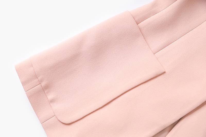 Lyserød BL8-6L Chic Pink 3/4 ærmet jakke med kontrastsøm for engroshandel på Faire7