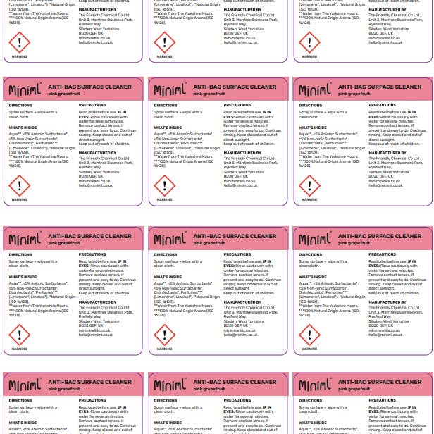 Miniml – wholesale Craft supplies – Miniml Safety Label Sheet - 12 x Labels (MIN217)22