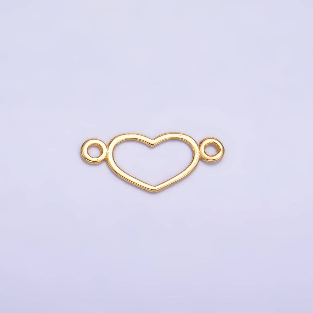Aim Eternal - Wholesale Craft Supplies - S925 Sterling Silver 5.5mm Open Heart Connector in Gold & Silver | SL-6140