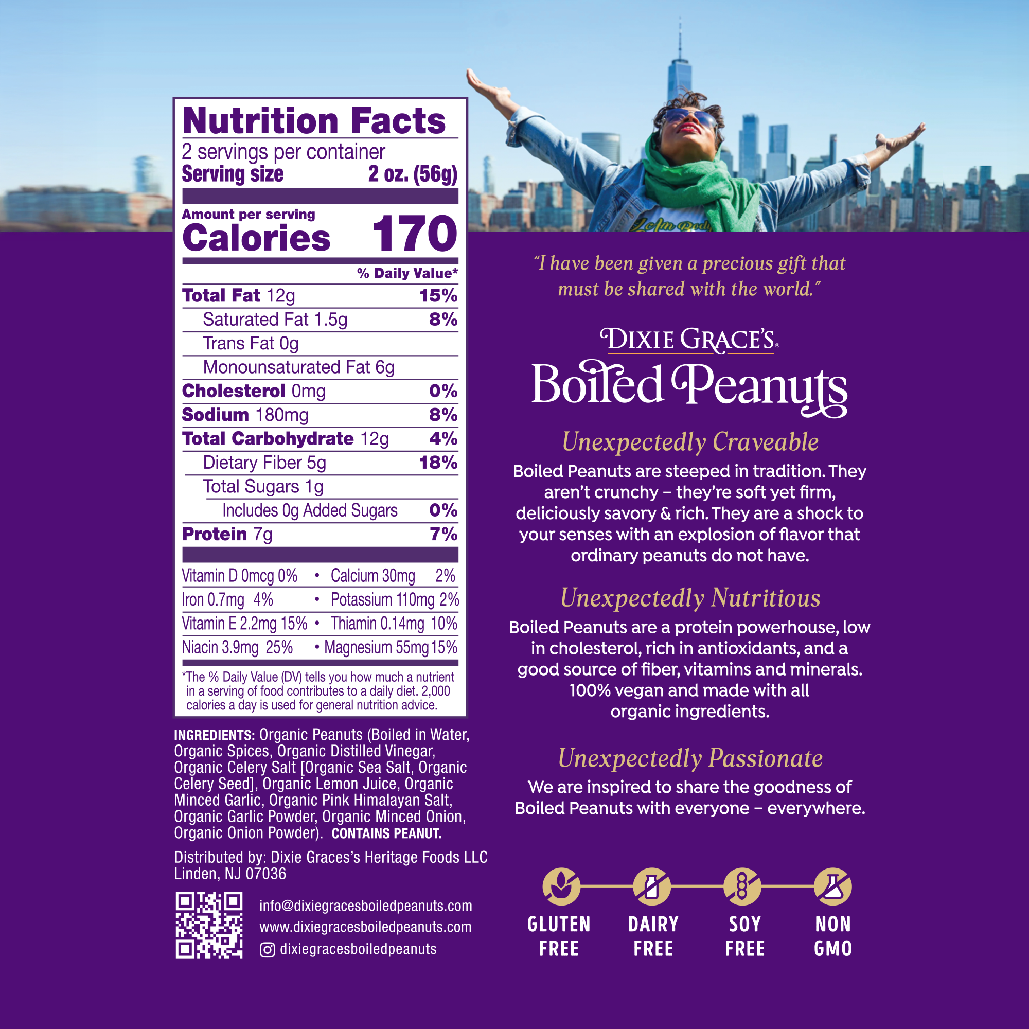 Dixie Grace's Boiled Peanuts - Wholesale Nuts - Dixie Grace's Boiled Peanuts 4oz Hot & Spicy - 12-ct Case1