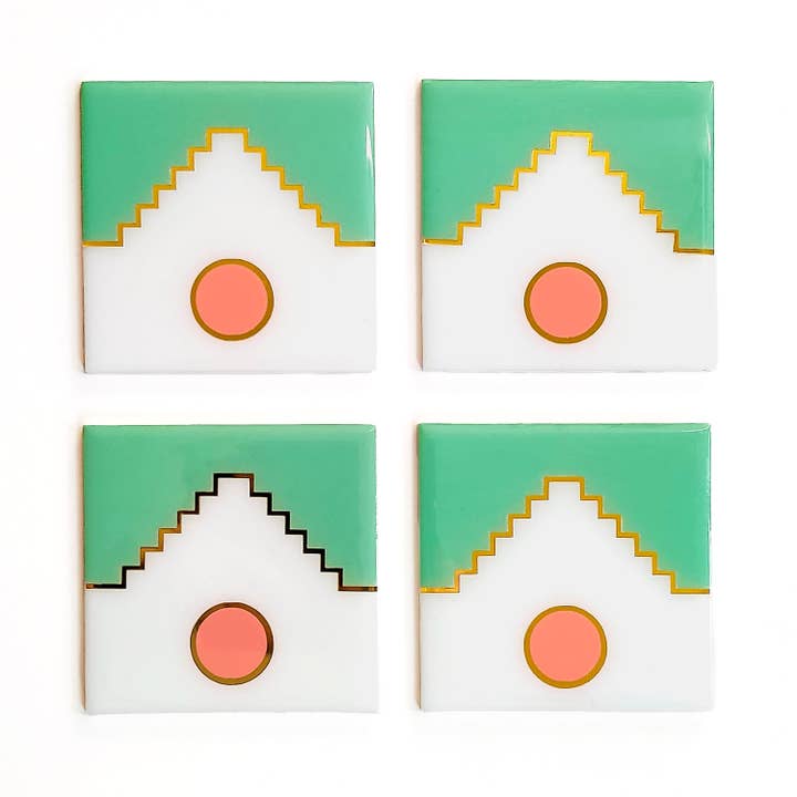 Sous-verre Maya, lot de 4 pour la vente par 204 Haus Crafters