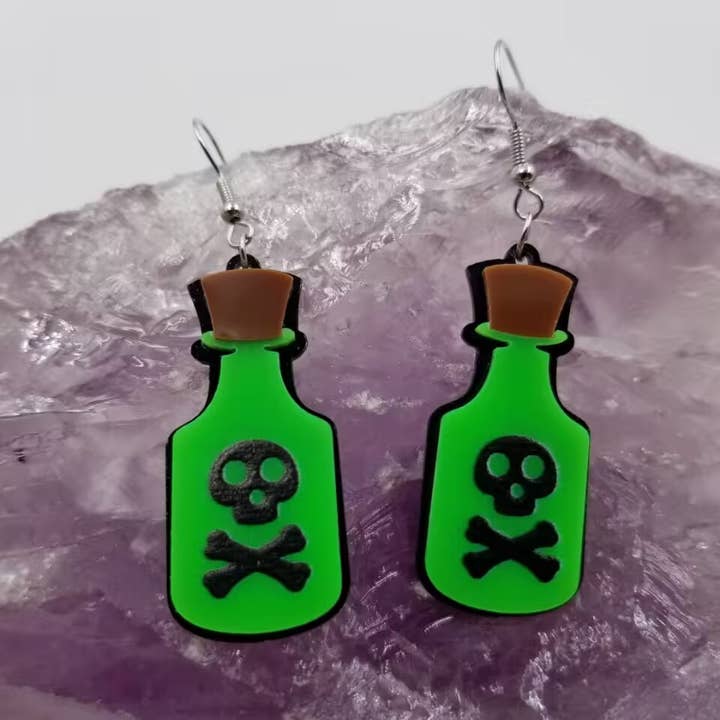 Gothic Poison flaske øreringe for engroshandel hos magnolia jewelry