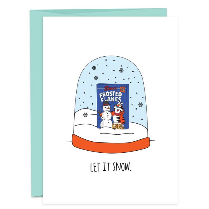 Let it Snow - Frosted Flakes Greeting Card for wholesale by Humdrum Paper