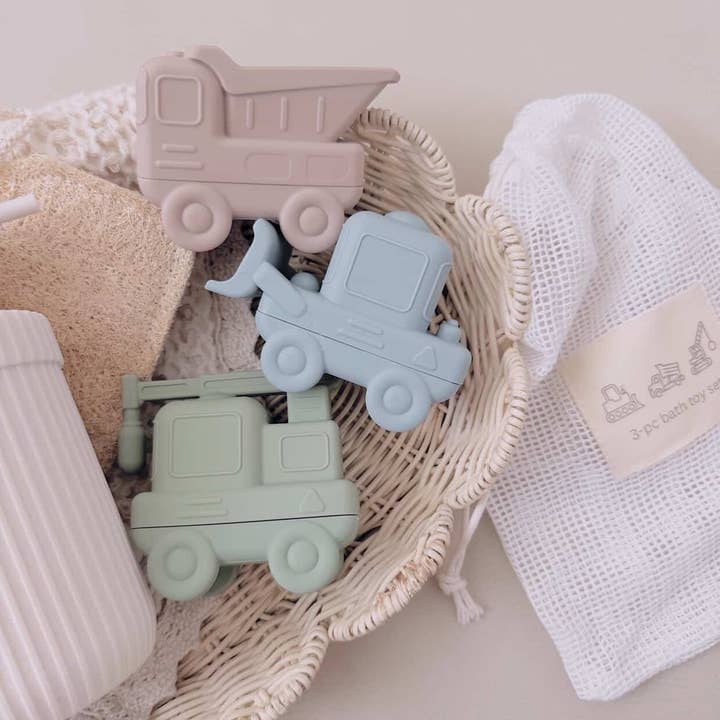 Ali+Oli - Wholesale Bath Toy - Baby - Ali+Oli Squirt Water Bath Toy Set (Construction) Mold Free7