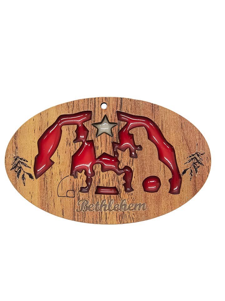 Manger Scene Ornament for wholesale by Bethlehem Shop