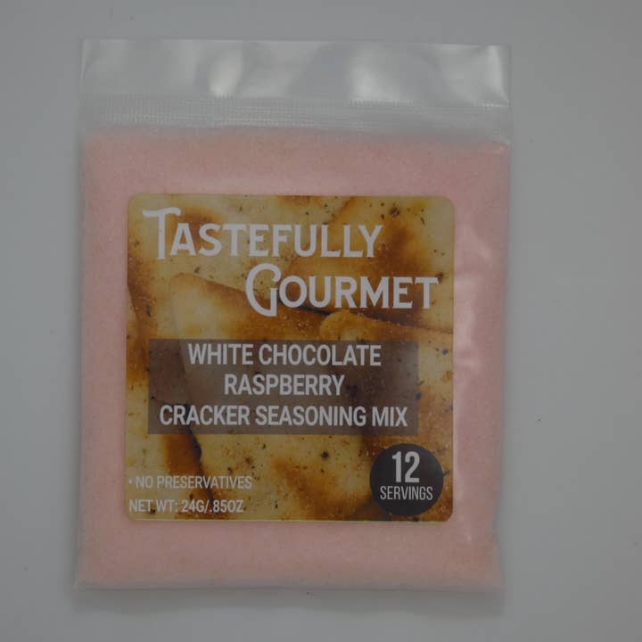 White Chocolate Raspberry Cracker Seasoning Mix for wholesale by Tastefully Gourmet